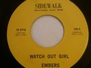 Niethern soul'Watch out girl' The Embers