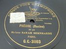 SARAH BERNHARDT / phedre / DISQUE POUR GRAMOPHONE