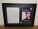 Phil Collins Genuine Hand Signed/Autographed Songsheet with a Photo and COA