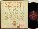 Vanguard BG 627/9 Szigeti, Bach, Sonatas & Partitas for solo violin red labels