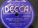 Decca 7038 Memphis Minnie & Kansas Joe YOU GOT TO MOVE V+/E- - 78 rpm blues