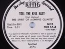 Black Gospel 78 SPIRIT OF MEMPHIS QUARTET Toll The Bell Easy KING HEAR dj copy