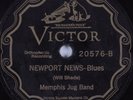 Blues 78 MEMPHIS JUG BAND Newport News Blues VICTOR HEAR