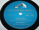ELVIS PRESLEY love me tender. uk 1st HMV 78 rpm. POP 253. ex