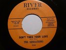 Rare DOO WOP 45- THE SENSATIONS  DON'T TAKE YOUR LOVE Original RIVER 228- NM