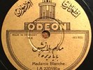 RARE Turkish Arabic 78 rpm Madame Blanche Odeon LA 220590 Arabic Script Titles
