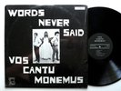 VOS CANTU MONEMUS words never said - private moody female folk psych SOFT ROCK