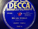Blues Johnny Temple Big Leg Woman 78 RPM