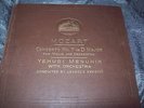 78 RPM MOZART Violin CONCERTO K271 - BACH SONATA ANDANTE, MENUHIN&ENESCO HMV 4x