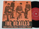 Very rare The Beatles single 45 She Loves You 1st p Parlophone Red Sweden VG++