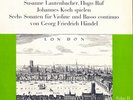 HANDEL Violin Sonatas 13-15 LAUTENBACHER RUF KOCH Musicaphon BM30SL-3011 LowSHIP