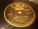 JAZZ SMITH BALLEW Congratulations OKEH 41376 E+