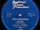GREG HENDERSON Dreamin VINYL 12