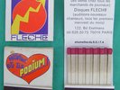 CLOCLO CLAUDE FRANCOIS pochette d'allumettes DISQUES FLECHE et PODIUM