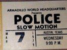The Police 1979 US Concert Ticket stub. EXC Condition.
