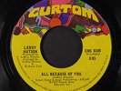 LEROY HUTSON: All Because Of You / Instrumental 45 (70s Modern Soul 2-Step, dru