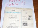 CLAUDE FRANCOIS EP GLACEE RECTO VERSO IMPRIMERIE COLOMBET
