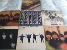 THE BEATLES - Seven LPs on the Black & Yellow Parlophone Label - Fair-Good