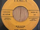 MARV JOHNSON doo wop r&b soul 45 Whisper / Come To Me   Tamla no address