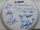 The Vibrators (UK Punk Band) Fully Signed Drum Skin Reunion Line Up