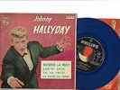 JOHNNY HALLYDAY EP Espagne 1962 Retiens la nuit +3 BLEU Vinyle