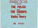 Police The Cramps Bobby Henry Mayfair, Newcastle 14/6/79 Ticket