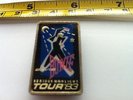 DAVID BOWIE -  RARE 1983 SERIOUS MOONLIGHT TOUR ENAMEL PIN BADGE - ENGLAND