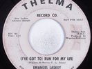 Northern Soul 45 EMANUEL LASKEY (I've Got To) Run For My Life THELMA HEAR promo
