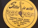 GUITAR BLUES 78rpm LIGHTNIN HOPKINS SIW 608 Freight Train Blues/Brokenhrt ..E+