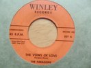 Original 1950s Doo Wop 45 Record  - The Paragons - Winley