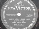 *ELVIS PRESLEY I want you, I need you../ My baby VG+ CANADA 1956 RCA 20-6540 78