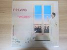 F. R. DAVID Words 9 Tracks Korea Vinyl LP 1982