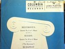 Budapest String Quartet - Beethoven Quartet No. 4 & 30 LP VG ML 4029 CBS USA 50s