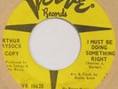 ARTHUR PRYSOCK I Must Be Doing Something Right VERVE 45 northern soul VG+ 7”