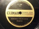 SAXAPHONE/FLUTE VIOLIN & HARP Morceau D'Elevation CLIMAX DOUBLE-DISK 78RPM 1908