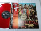 BEATLES SGT.PEPPERS 1986 UK CUTTING JAPAN LIMITED MONO RED VINYL W/RED WIDE OBI