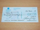 RARE 1988 GEORGE HARRISON PERSONAL EXPENSES ACCOUNT CHEQUE (TO LIBERTY). beatles