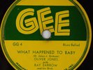 OLIVER JONES & RAY BARROW: What Happened to Baby GEE 78 Jump Blues HEAR