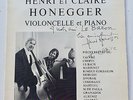 RARE PRIVATE SWISS LP HENRI & CLAIRE HONEGGER CELLO RECITAL EX