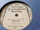 MOZART SONATA IN D KATHLEEN LONG NATIONAL GRAMOPHONIC SOCIETY 129 & 130