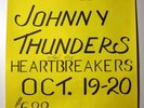 JOHNNY THUNDERS HEARTBREAKERS vintage concert flyer 10/19/1981 Zaks WI punk