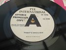 Rosco Robinson THATS ENOUGH / ONE MORE TIME MISPRESSED UK DEMO PYE 7N25385