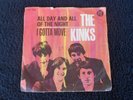 THE KINKS 45 GIRI  ALL DAY AND ALL OF THE NIGHT ORIGINAL ITALY PS
