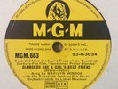 RARE MARYLIN MONROE Diamonds Are A Girl's Best Friend MGM.663 78rpm Single 1953