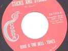 Dino & The Dell-Tones 45 COBRA 1112 Sticks & Stones 1966 M- Texas Garage