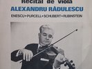 RADULESCU Viola plays ENESCU, PURCELL, SCHUBERT, RUBINSTEIN on Electrecord LP