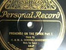 V+ C. & M.A. GOSPEL QUINTETTE PREACHER ON THE FENCE on COLUMBIA PERSONAL RECORD