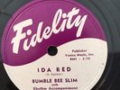 Fidelity 3004 BUMBLE BEE SLIM Ida Red EE+    BLUES   78 rpm