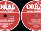JOHNNY BURNETTE TRIO Doo Wop 78 RPM Record.The Train Kept A-Rollin' / Honey Hush