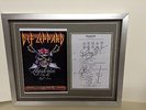 Def Leppard  Hand Signed/Autographed Songsheet with a Photograph with COA